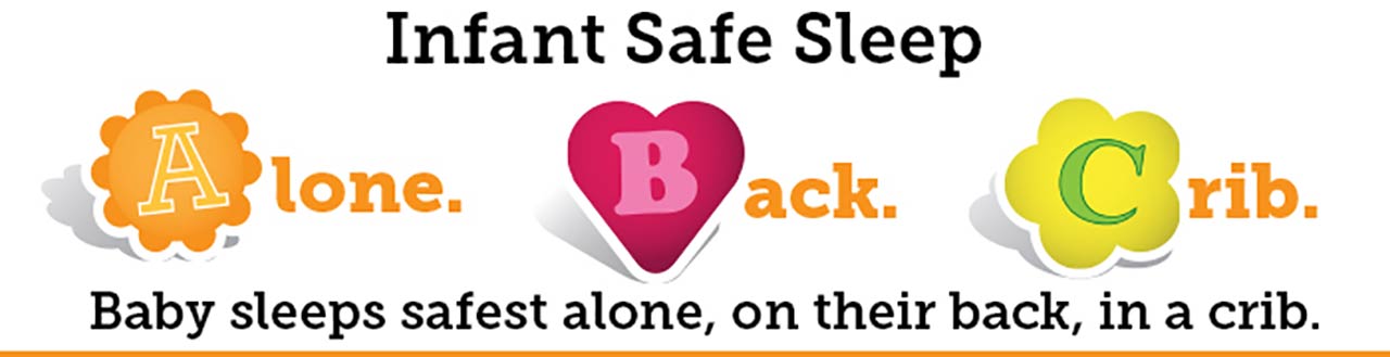 Infant Safe Sleep, Alone, on their Back, in a Crib. Baby sleeps safest alone, on their back, in a crib.